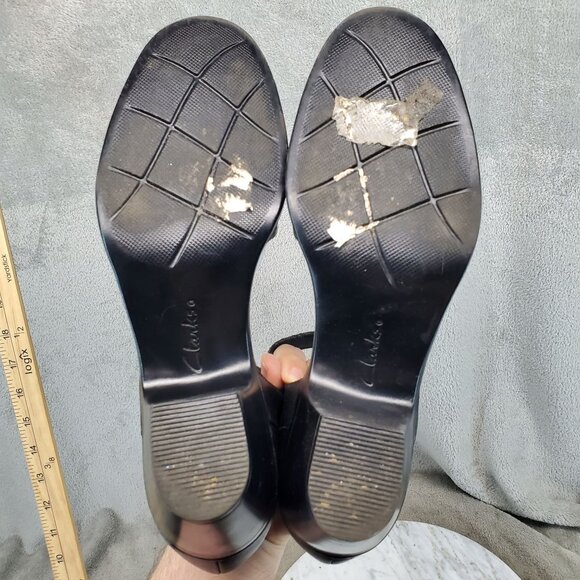 Clarks Shoes Womens Size 10 Black Leather Emily 2 Ketra Academia Block Heels - Picture 7 of 12
